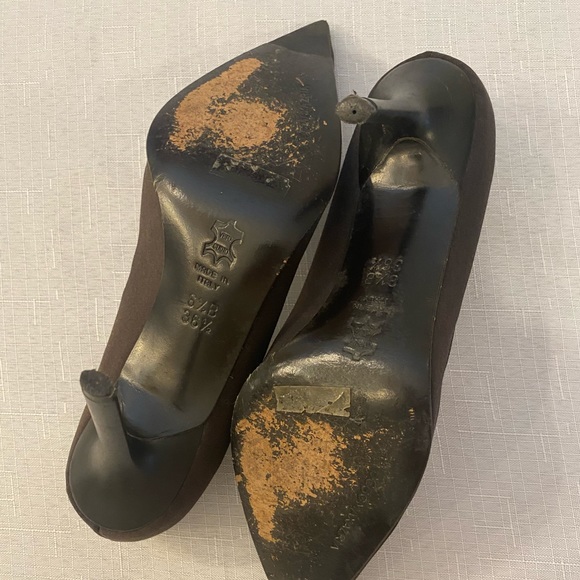 Brown satin high heels BCBG MaxAzria - Picture 5 of 5